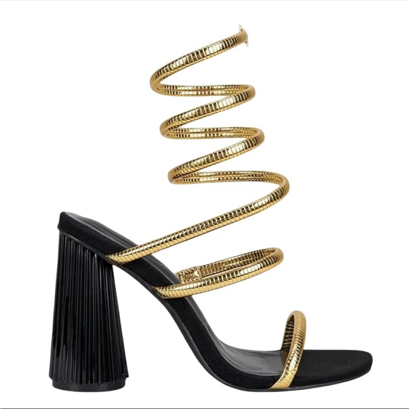 NWOB $90 Azalea Wang Inderpal Ankle Wrap Dress Sandals  Size 8